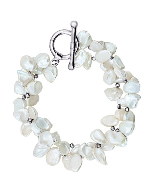 950 silver bracelet with irregular pearls