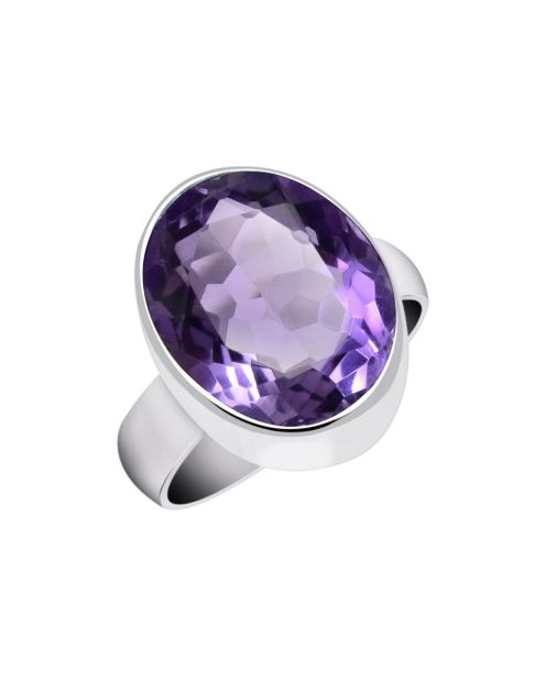 Amethyst ring in 950 silver