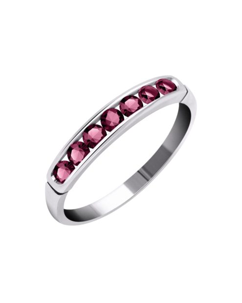 Blazing red topaz ring in 950 silver