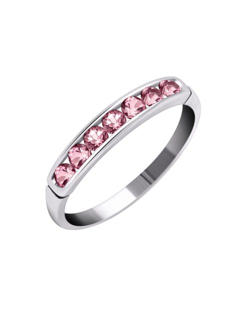 Rose topaz ring in 950 silver