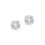 Sarah Kosta Joyas - Caravanas con cristales cuadrados engarzados en plata 950 CAPLCR1425_a