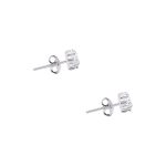 Sarah Kosta Joyas - Caravanas con cristales cuadrados engarzados en plata 950 CAPLCR1425_b