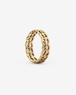 ANPLOR1319 Anillo calado en plata 950 con baño de oro rosa 18 kt