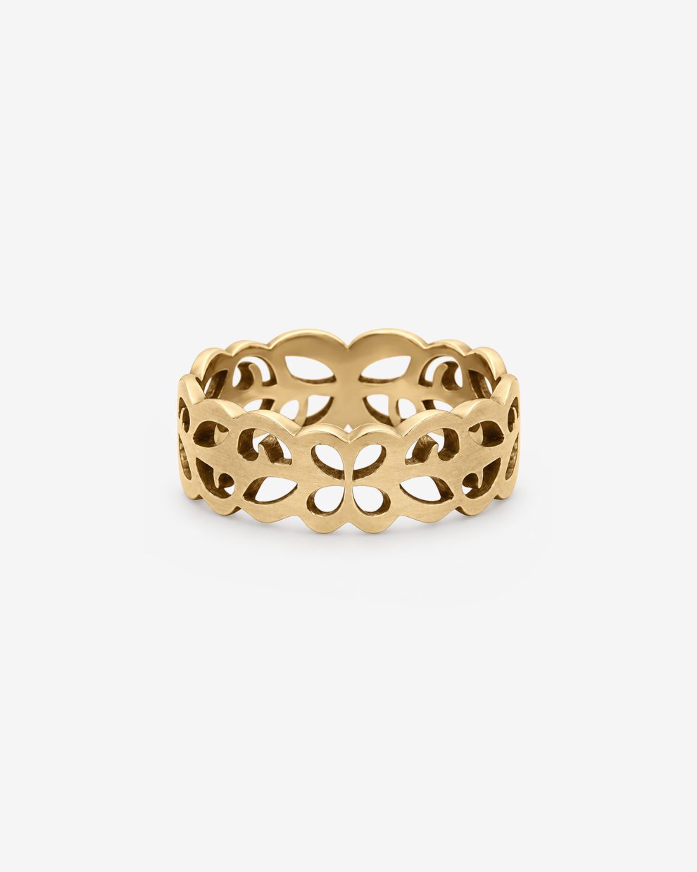 ANPLOR1319 Anillo calado en plata 950 con baño de oro rosa 18 kt
