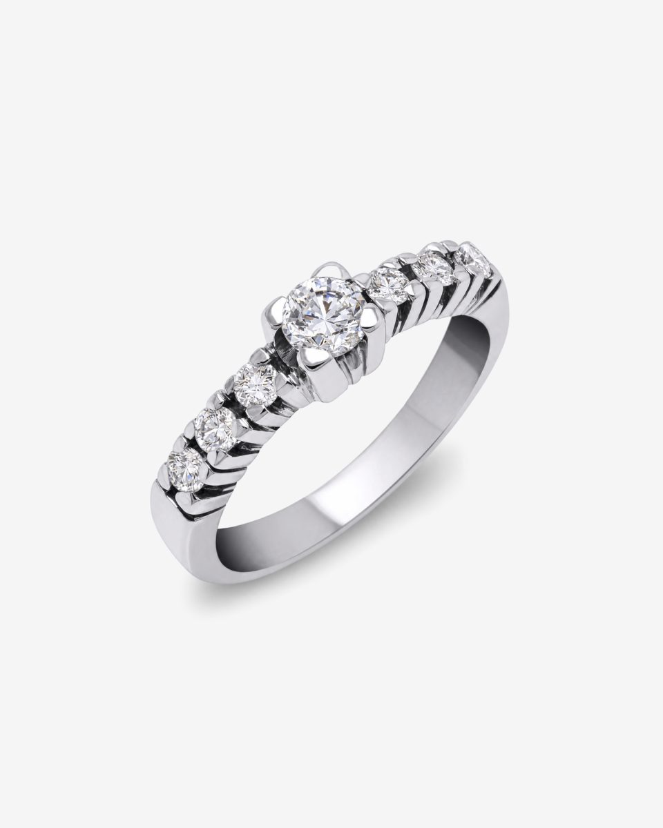 ANAUBR1549 Medio sin fin de brillantes y oro blanco 18k