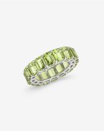 ANPLPO1614 Anillo Sin fin de peridotos olivinos baguettes